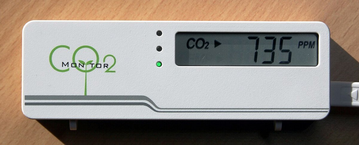 Medidor doméstico de dióxido de carbono con lectura en pantalla